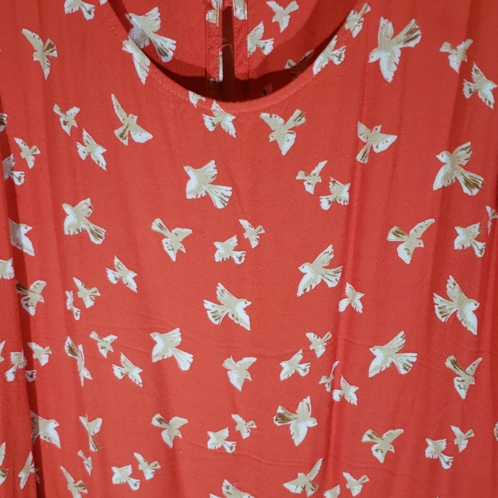 Urban Outfitters Orange Dress Dropwaist Dress - Picture 3 of 8